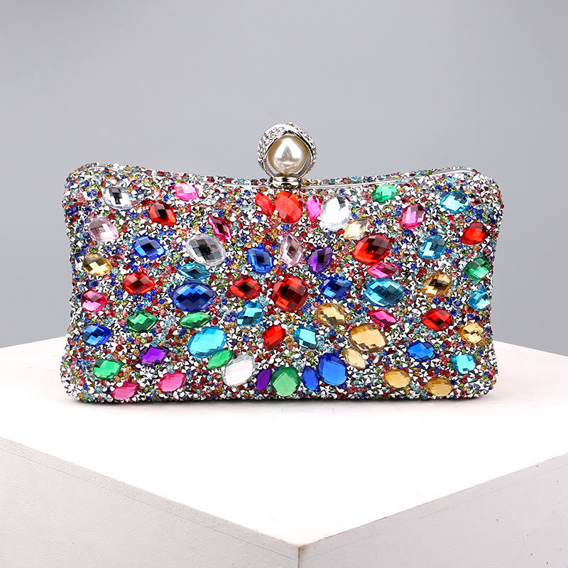 Mit Diamanten besetzte Dinner-Tasche für Party, modische Bankett-Abendtasche