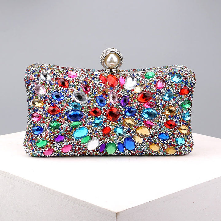 Mit Diamanten besetzte Dinner-Tasche für Party, modische Bankett-Abendtasche