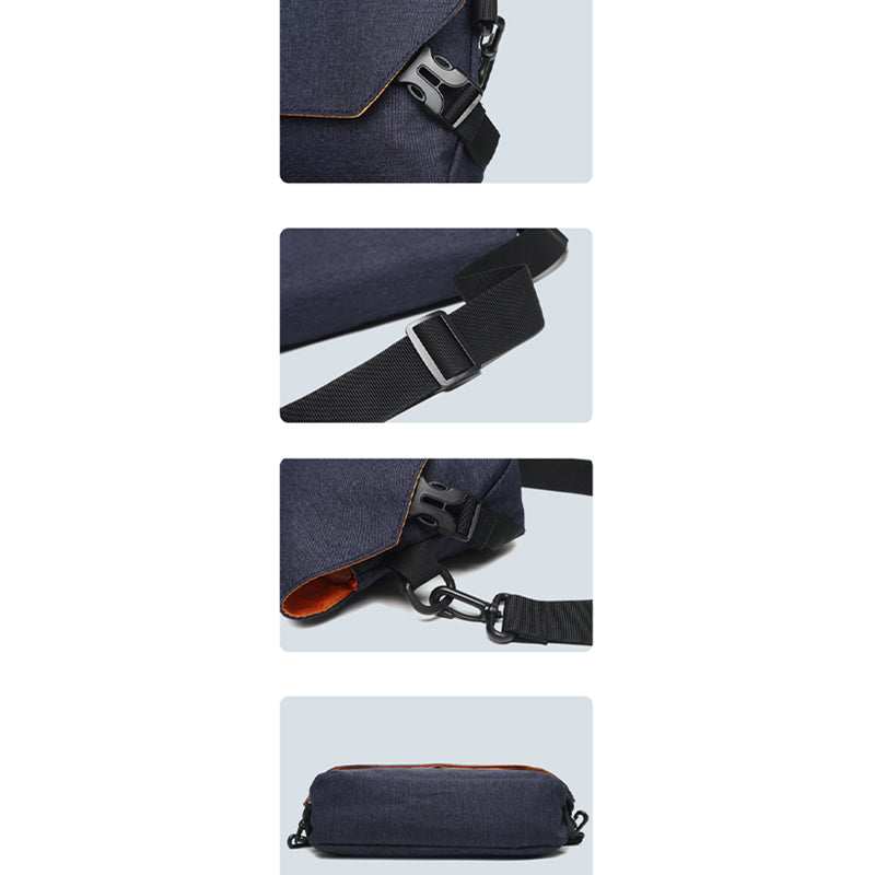 Messenger Bag für Damen und Herren, Vintage-Umhängetasche, Laptoptasche