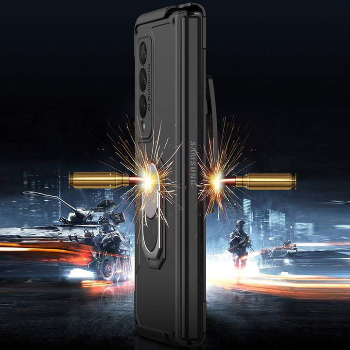 Telefonhalter-Holster für Galaxy Z Fold 3, drehbarer Ständer, Clip, Telefonhülle