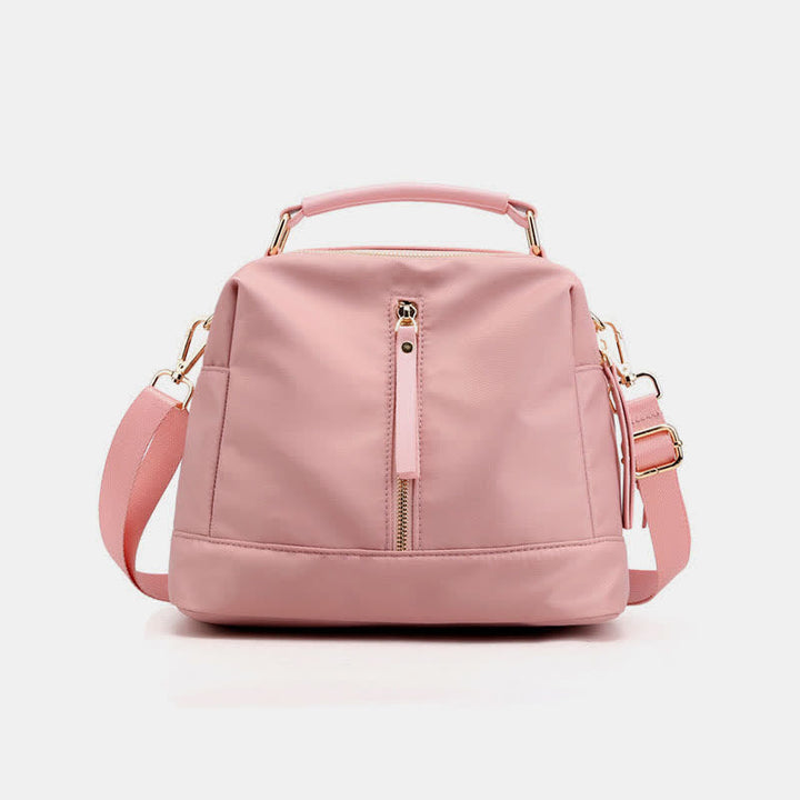 Kleine Umhängetasche mit Doppelreißverschluss, Handtasche für Damen, leichte Geldbörse