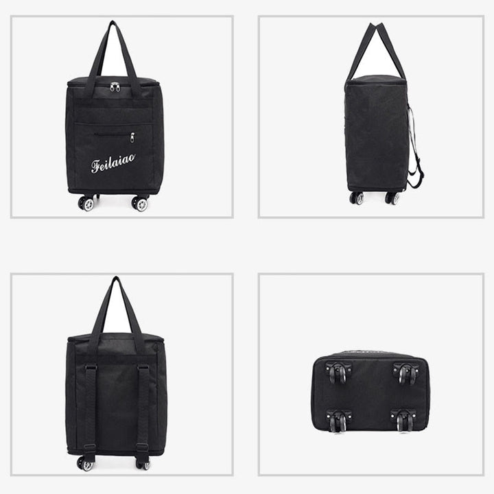 Kurzreise-Gepäcktasche mit Rollen für Damen, tragbar, konvex, Rucksack
