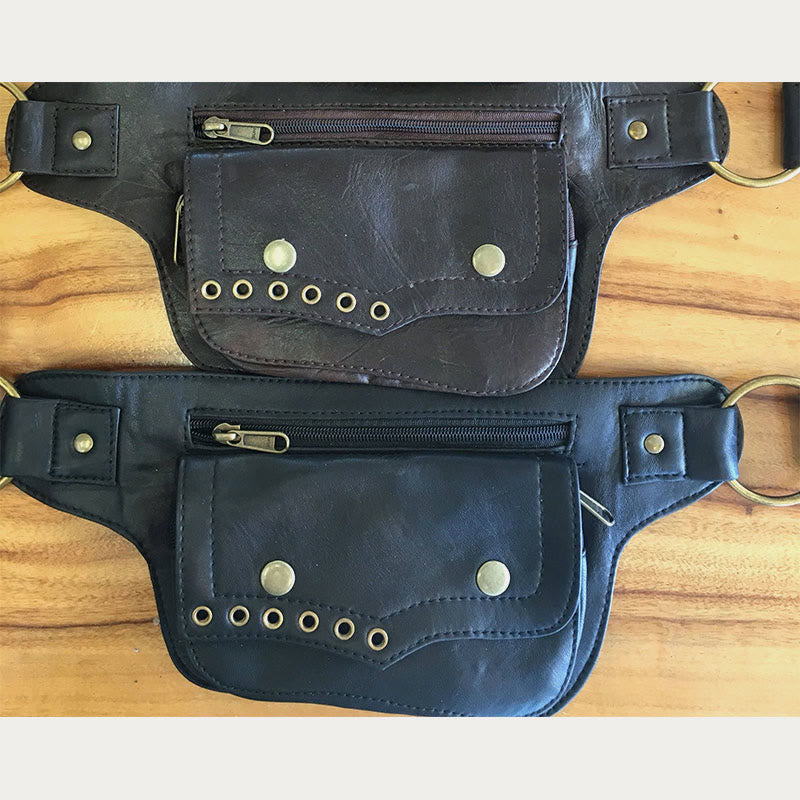 Gürteltasche für Damen, lässig, größenverstellbar, Leder, Taschengürtel