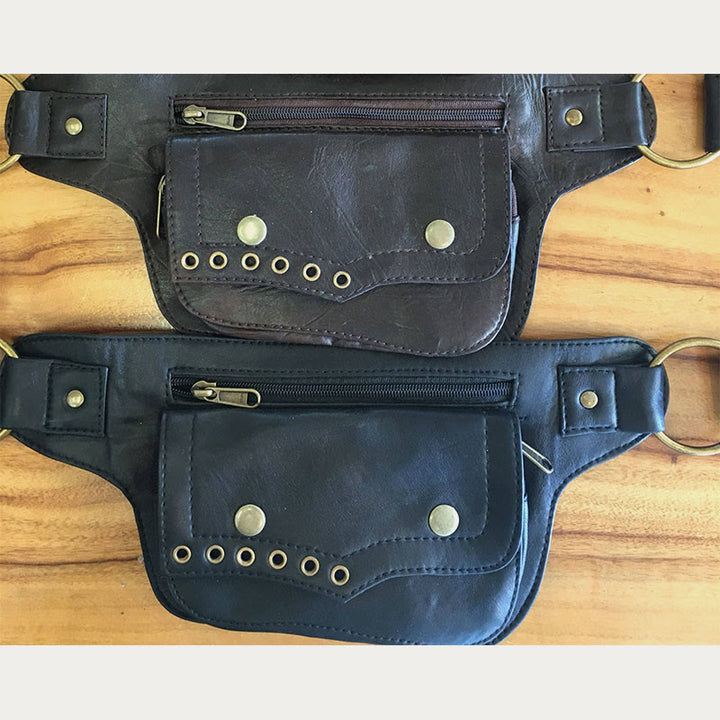 Gürteltasche für Damen, lässig, größenverstellbar, Leder, Taschengürtel
