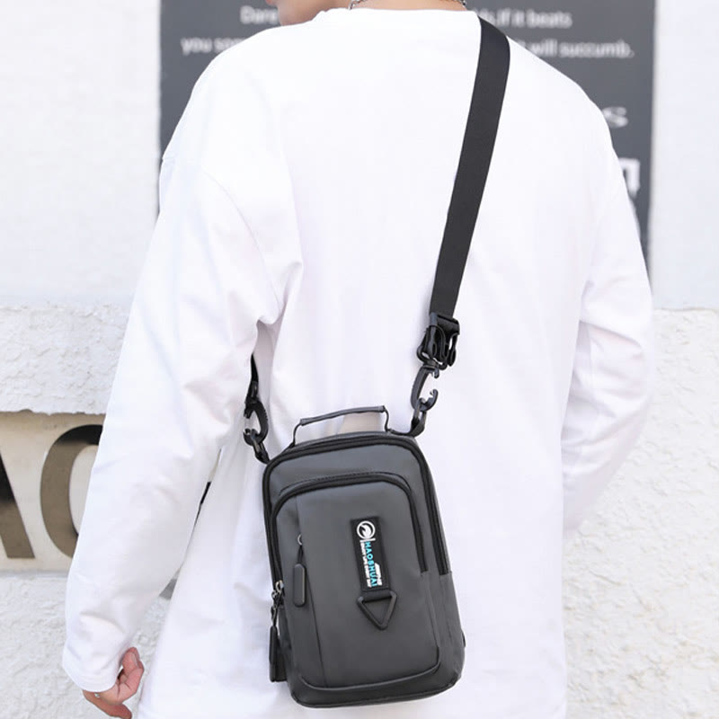 Praktische Crossbody Sling Bag für Männer, wasserdichte Reisetasche