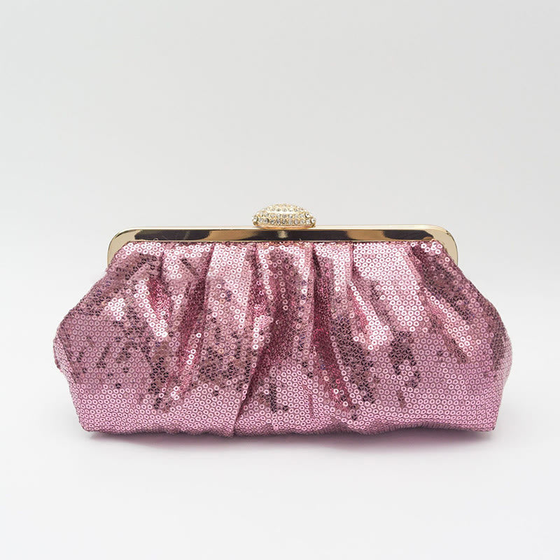 Abendtasche für Damen, mehrfarbige Party-Clutch mit Perlen, Pailletten und Diamanten