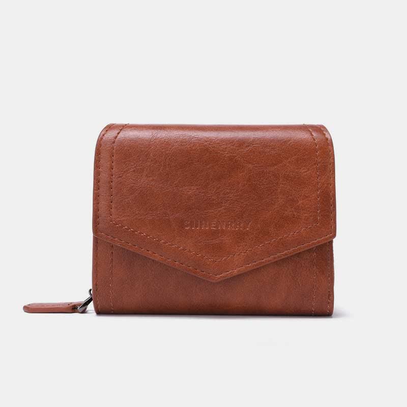 Damen Kurze Bifold Geldbörse Kunstleder Geldbörse RFID Blocking Kartenhalter
