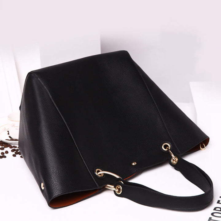 Klassische Tragetasche für Damen, einfarbig, Set mit Pendlertaschen für Büro und die Arbeit