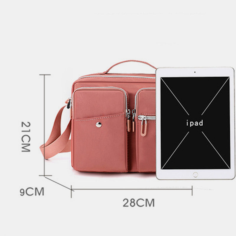 Leichte Handtasche, Umhängetasche, mehrere Taschen, für Reisen und Arbeit, Schultertasche, Messenger Bag