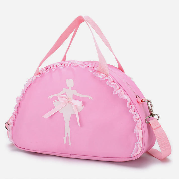 Mädchen Umhängetasche Handtasche Ballerina Muster Nylon Tanztasche