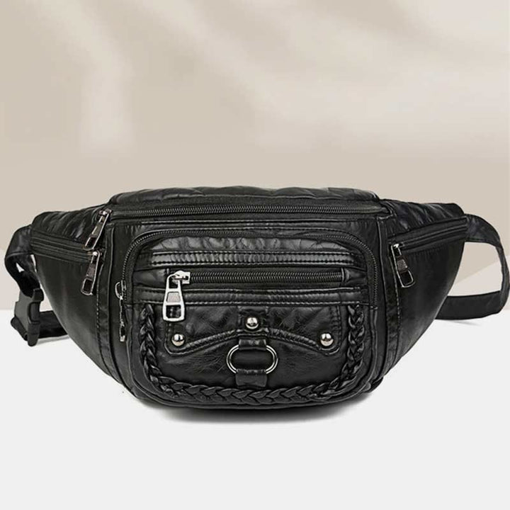 Gürteltasche für Damen, Braun, Tagesrucksack, Umhängetasche mit großem Fassungsvermögen