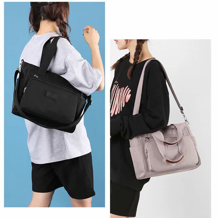 Damen Leichte Handtasche Große Wasserdichte Nylon Umhängetasche Schultertasche Geldbörsen