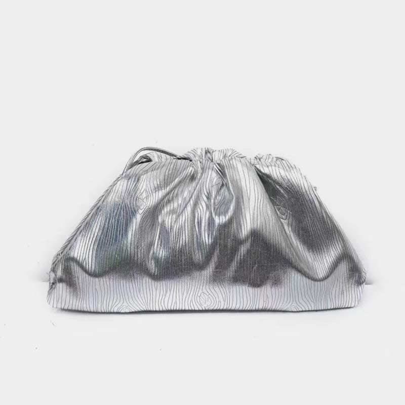 Dumpling Clutch Umhängetasche Cloud Sparkling Metallic Geldbörse für Damen