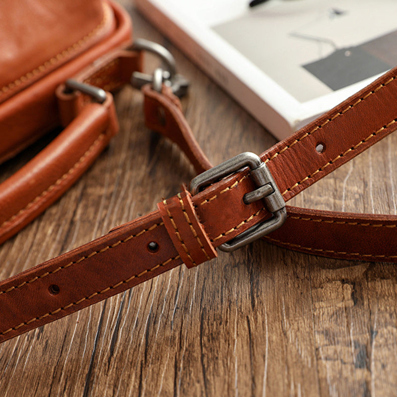 Handgemachte Retro-Handtasche aus echtem Leder