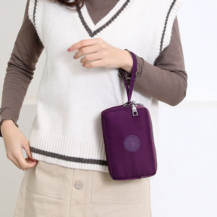 Großes Fassungsvermögen Armband-Geldbörse aus wasserdichtem Nylon, Handtasche, Clutch, Geldbörse für Damen