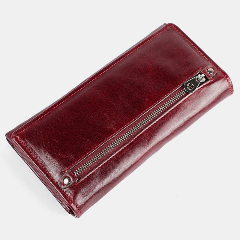 Money Manager RFID Damen Leder Geldbörse Handyhalter Clutch Organizer