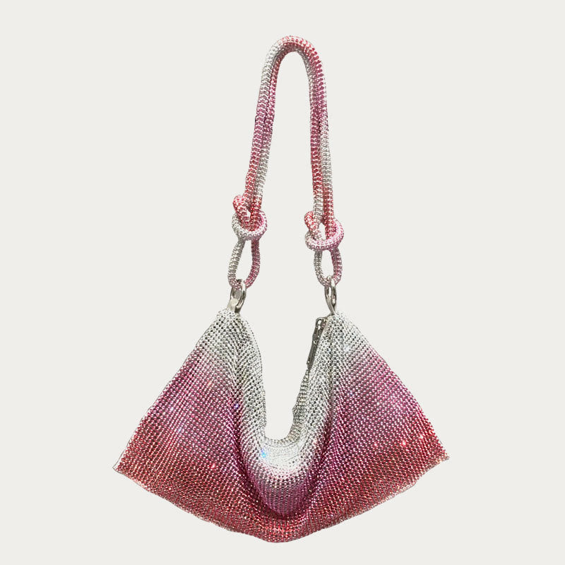 Umhängetasche für Damen mit funkelnden Diamanten, mehrere Farben, Handtasche