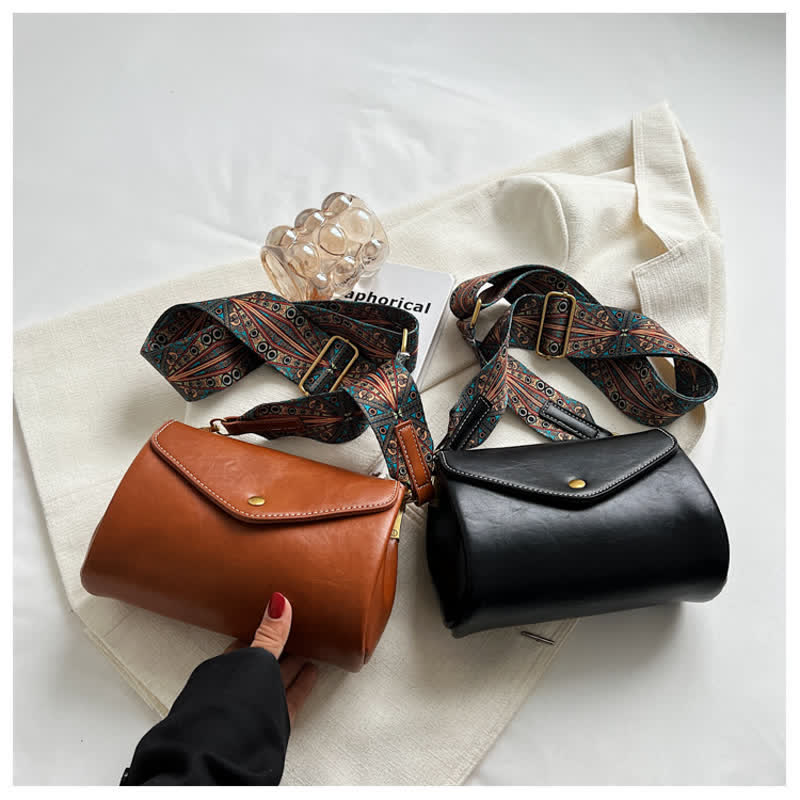 Retro Umhängetasche für Damen PU Leder Schultertasche Satchel Geldbörsen
