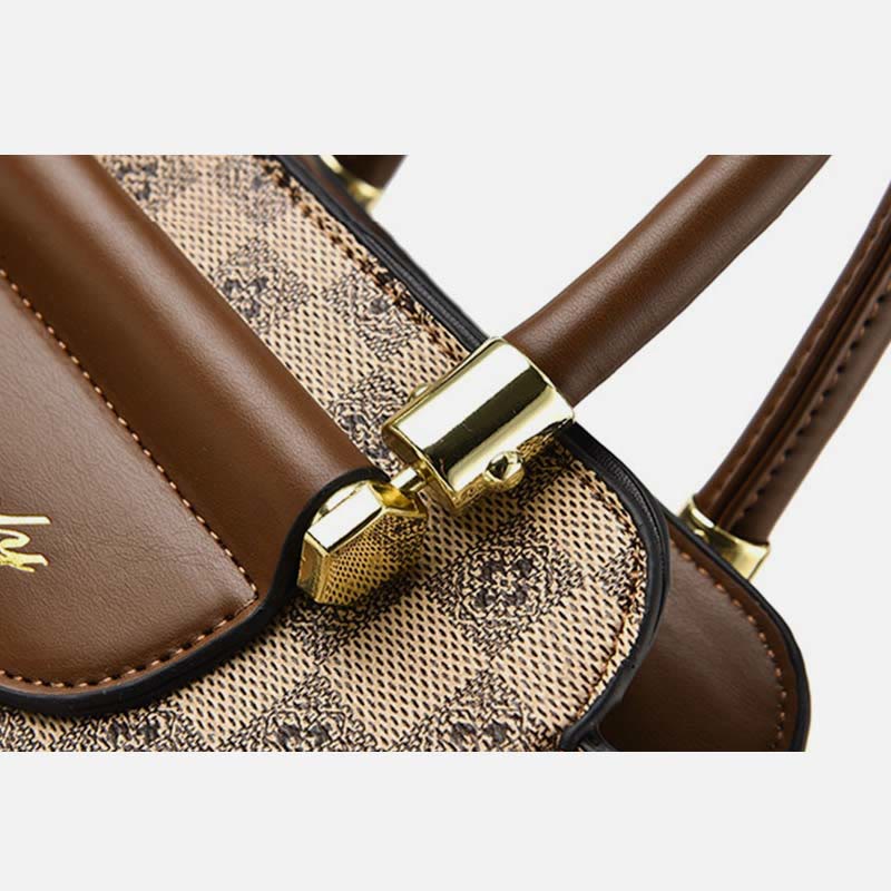 Britische Handtasche Damen Mini Seidenschal Dekor Elegante Umhängetasche