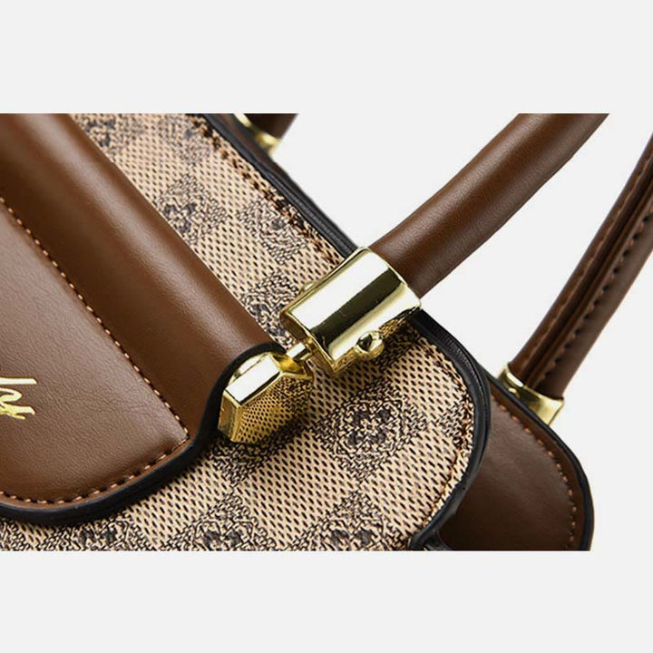 Britische Handtasche Damen Mini Seidenschal Dekor Elegante Umhängetasche