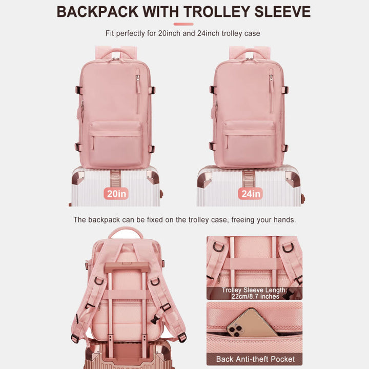 Rucksack mit mehreren Taschen für Frauen und Mädchen, Reise-Laptop-Rucksack, College-Büchertasche