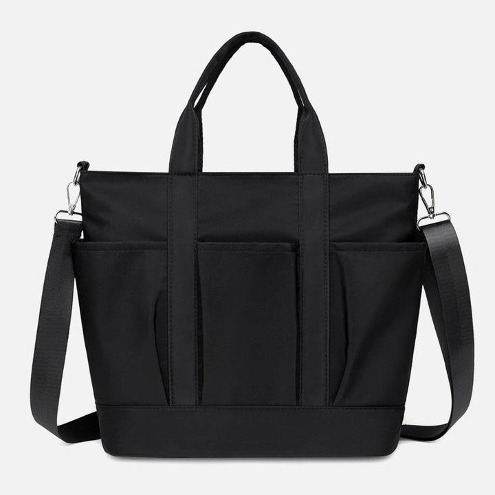 Tragetasche für Damen, minimalistische, wasserdichte Umhängetasche aus Oxford-Gewebe in Lila