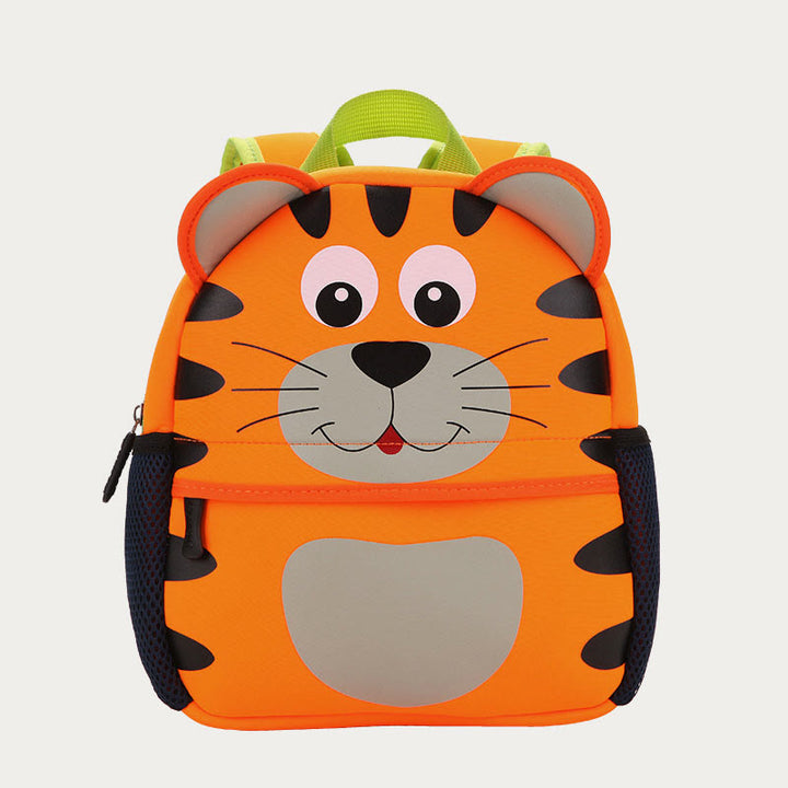 Rucksack für Kinder, süßes Cartoon-Tiermuster, Nylon, Schultasche