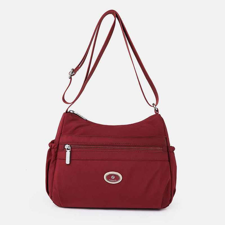 Mehrfarbige Umhängetasche für Damen, große Pendlertasche aus Nylon