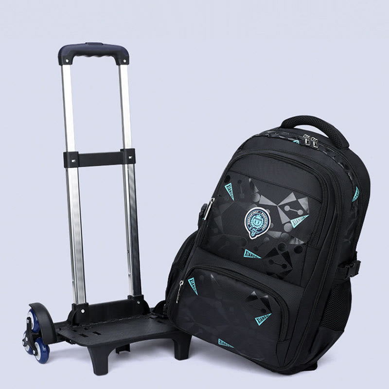 Rolling Wheels Rucksack Multifunktionale Reise-Büchertasche für Teenager Studenten
