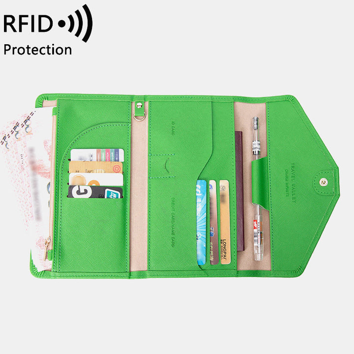 RFID-Passhülle für die Reise, ultradünne, multifunktionale Dokumententasche