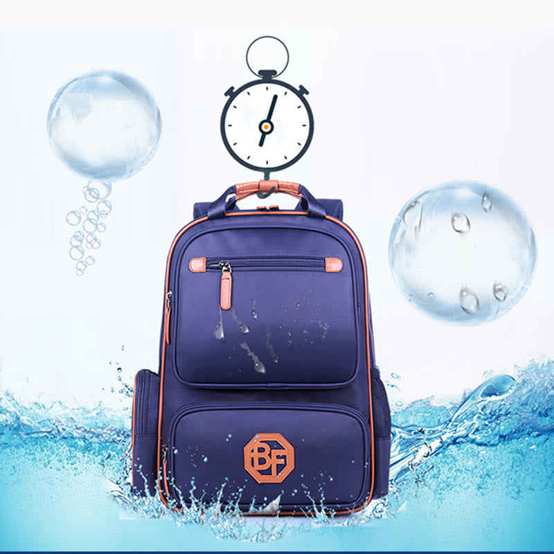 Rucksack für Schulkinder, großes Fassungsvermögen, wasserdichter Tagesrucksack aus Stoff