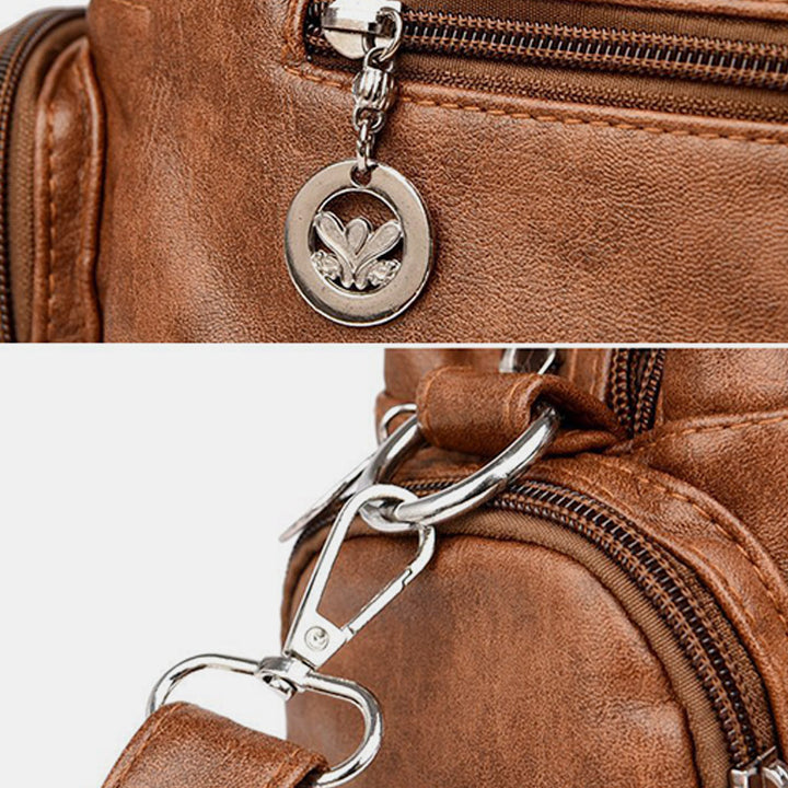 Vintage Echtleder Elegante Multifunktionale Handtasche