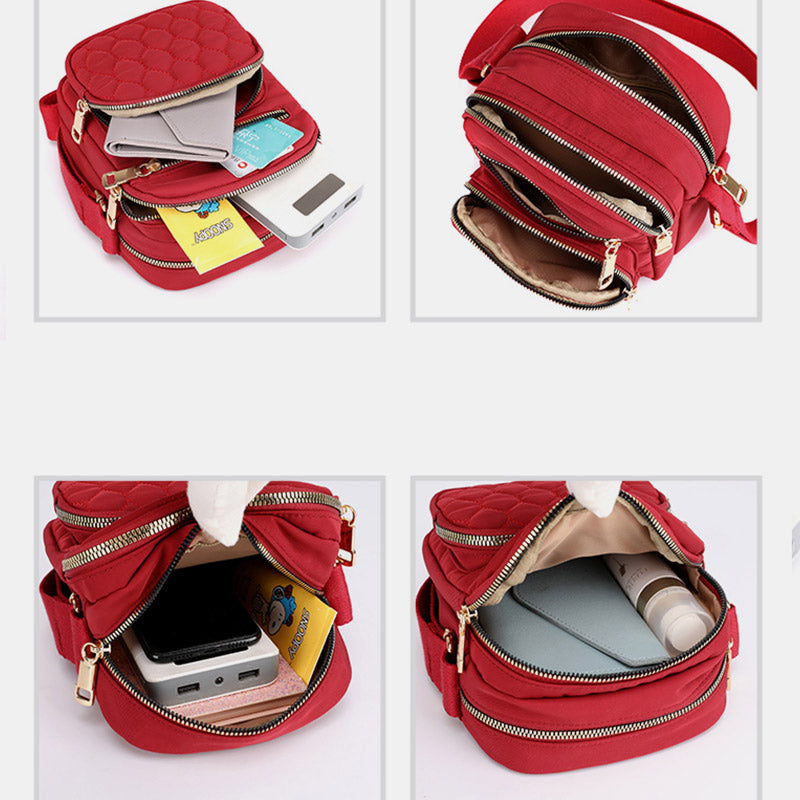 Messenger Bag mit großem Fassungsvermögen und mehreren Taschen