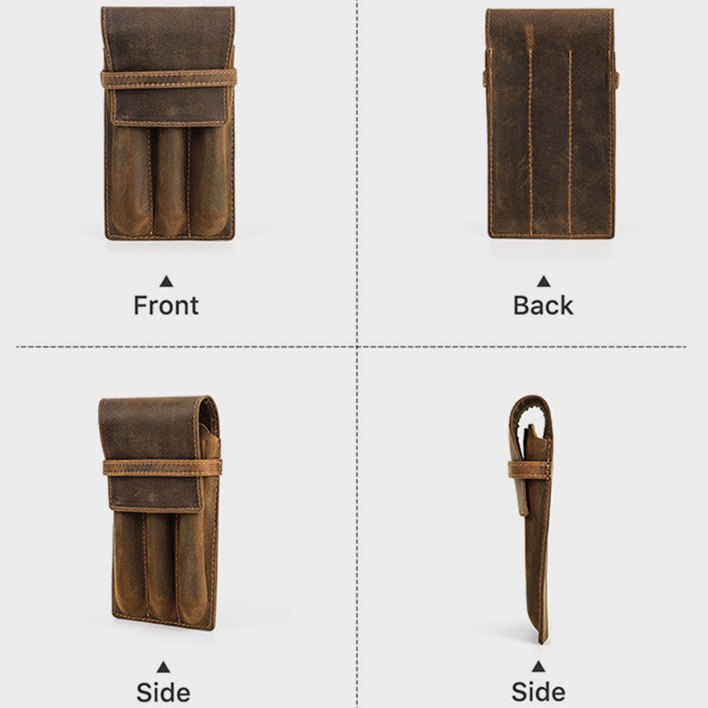 Federmäppchen fürs Geschäft, Vintage, kreatives Federmäppchen aus Leder