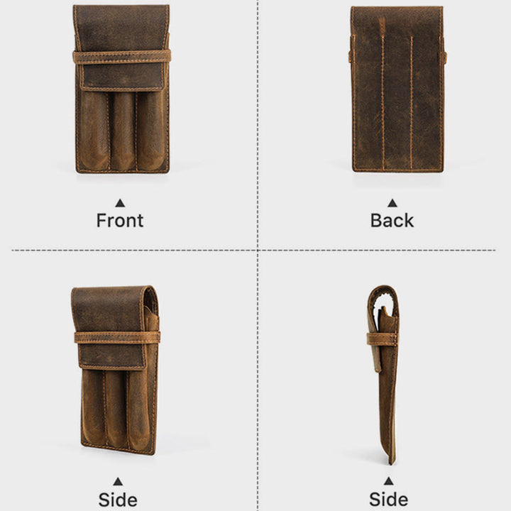 Federmäppchen fürs Geschäft, Vintage, kreatives Federmäppchen aus Leder