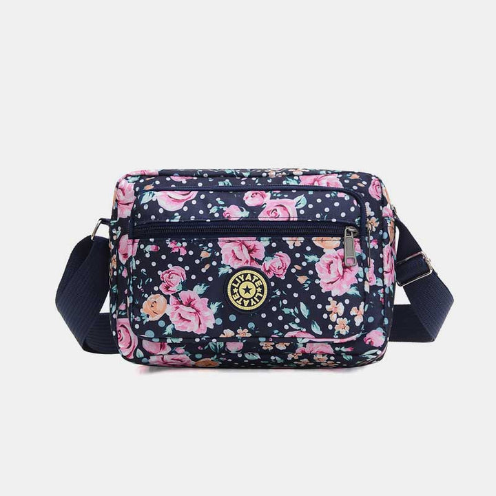 Große Kapazität Bedruckte, robuste Schultertasche aus Nylon mit Umhängetasche