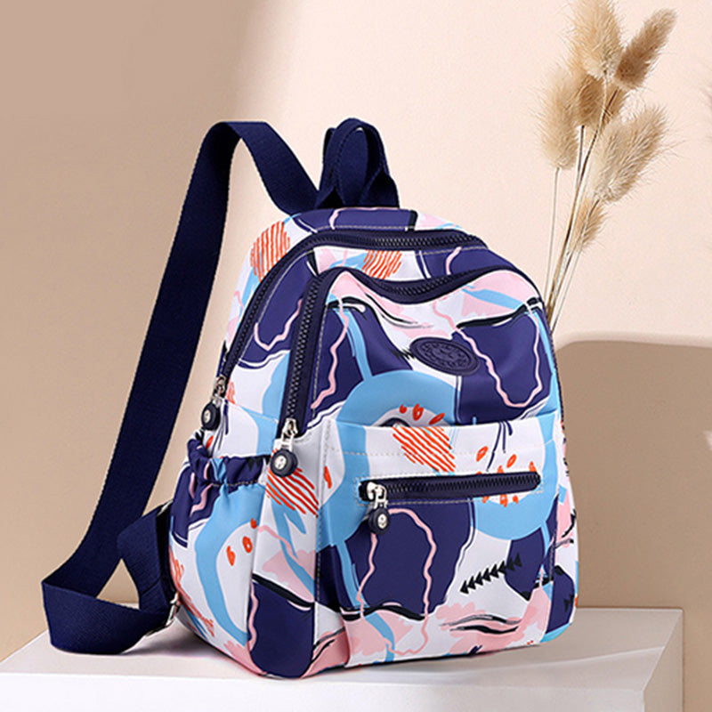 Damen Rucksack Handtasche Damen Wasserdicht Druck Bunter Rucksack Reise Tagesrucksäcke