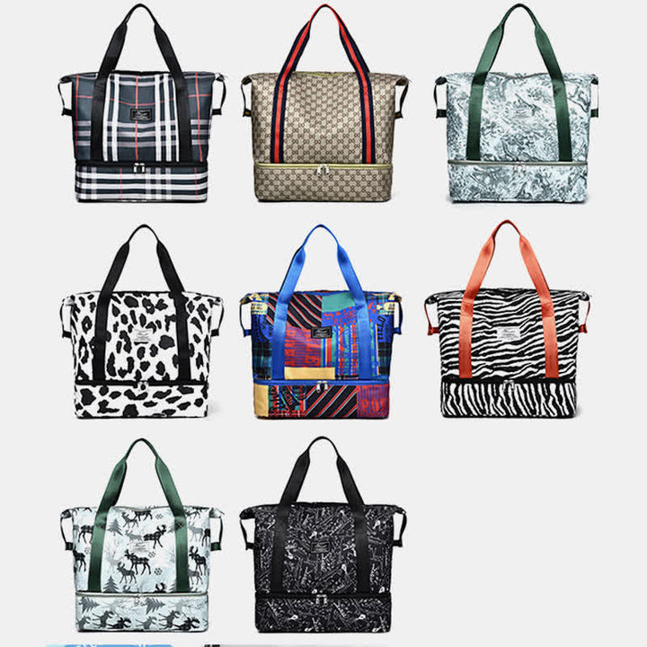 Reisetasche für Damen, Sport-Handtasche mit Nassfach, Schuhfach