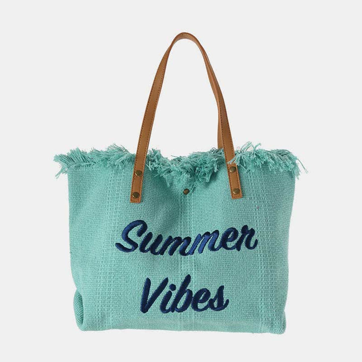 Canvas-Einkaufstasche, Sommer-Signatur, extragroße Schulterhandtasche, Geldbörsen