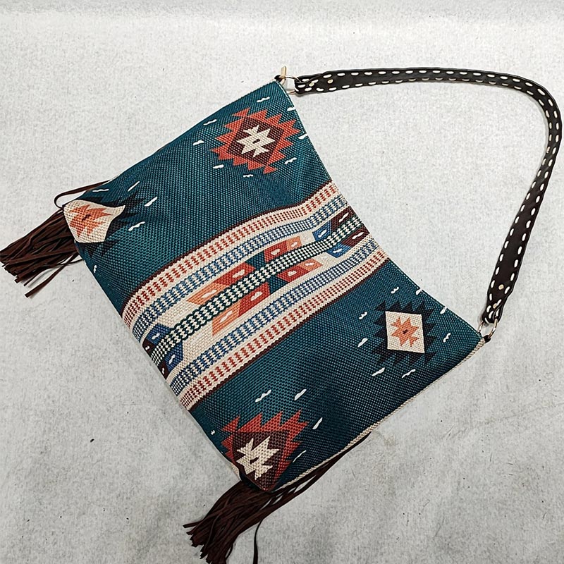 Damen-Einkaufstasche, modisch, böhmische Quaste, Umhängetasche, Vintage-Boho-Handtaschen