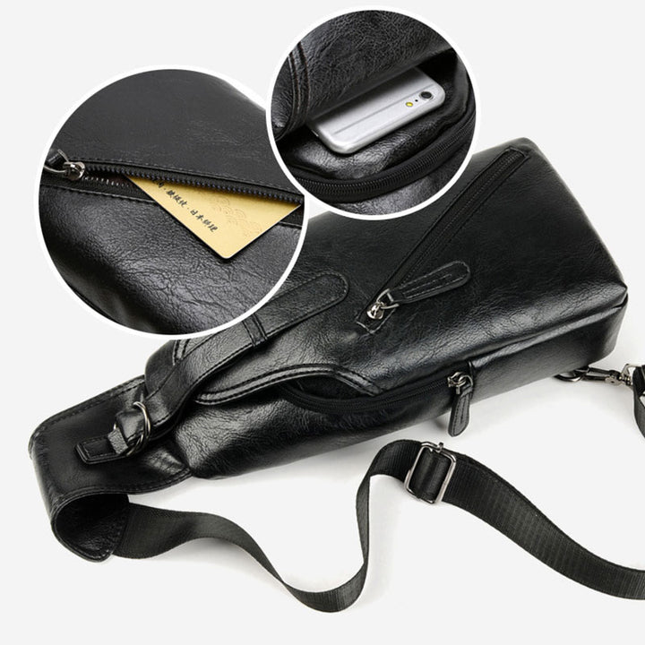 Wasserdichte Schultertasche mit Diebstahlschutz und USB-Aufladung