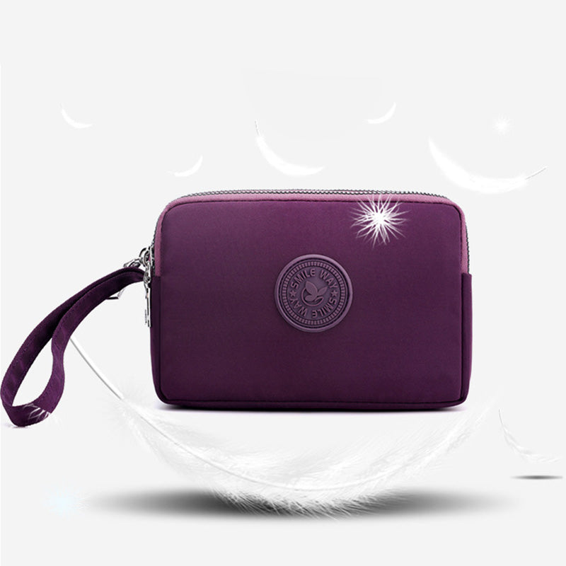 Großes Fassungsvermögen Armband-Geldbörse aus wasserdichtem Nylon, Handtasche, Clutch, Geldbörse für Damen