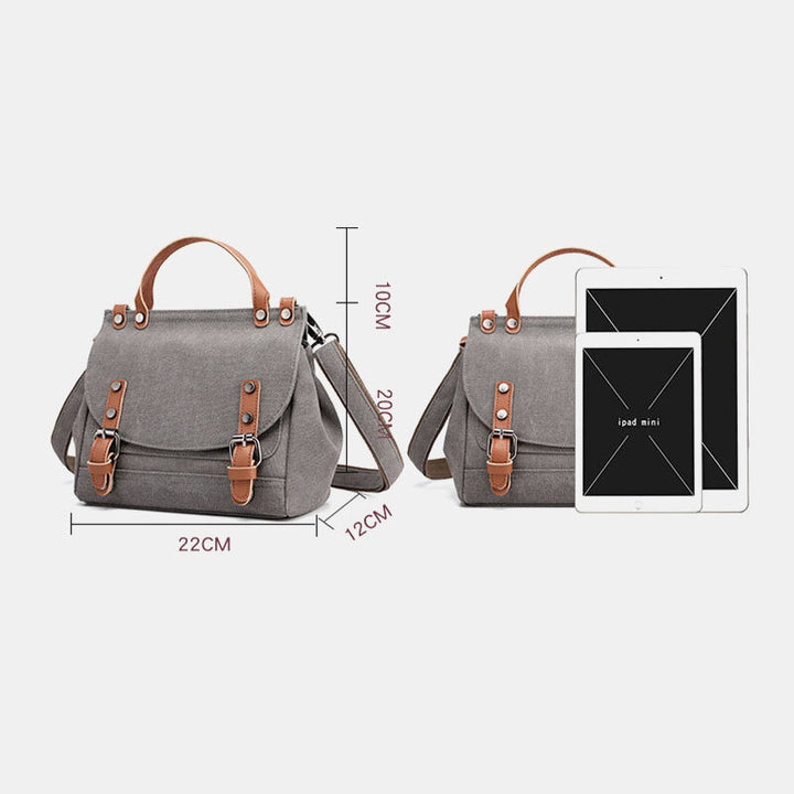 Canvas große Kapazität Vintage Umhängetasche Handtasche