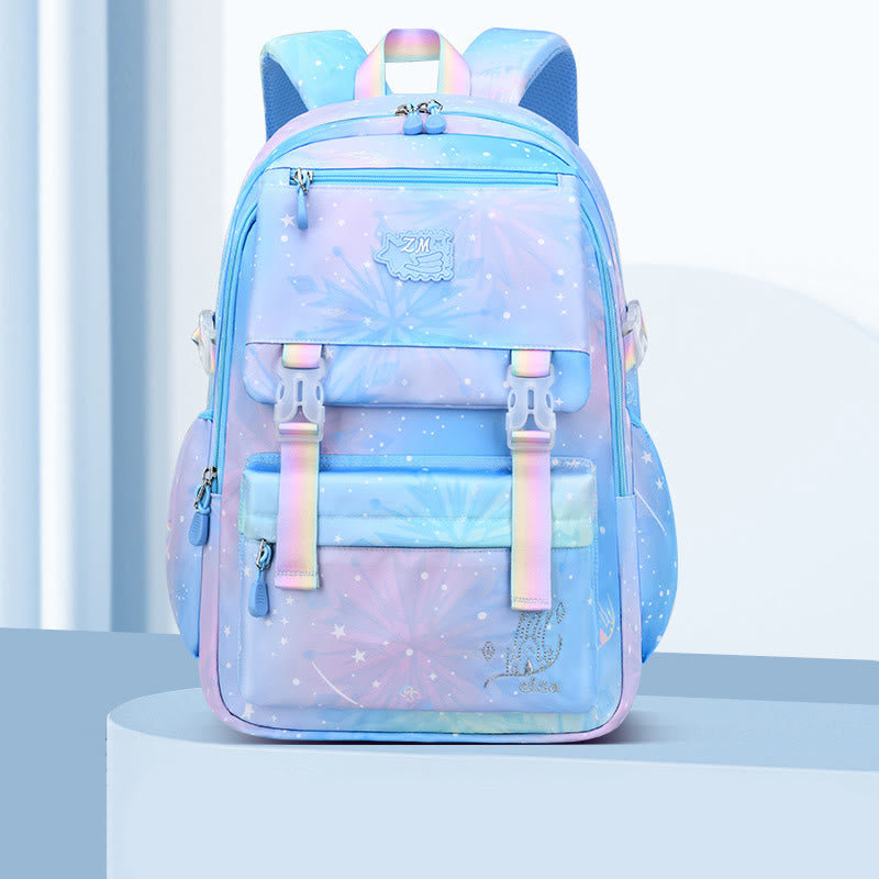 Rucksack für Kinder mit Farbverlauf, leicht, große Kapazität, für den täglichen Gebrauch, Schultasche