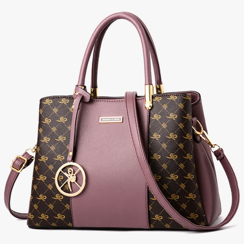 Umhängetasche mit drei Fächern, Schultertasche, Handtasche für Damen