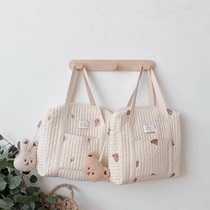 Wickeltasche Tote Weiche Baumwolle Mama Schultertasche Handtasche Baby