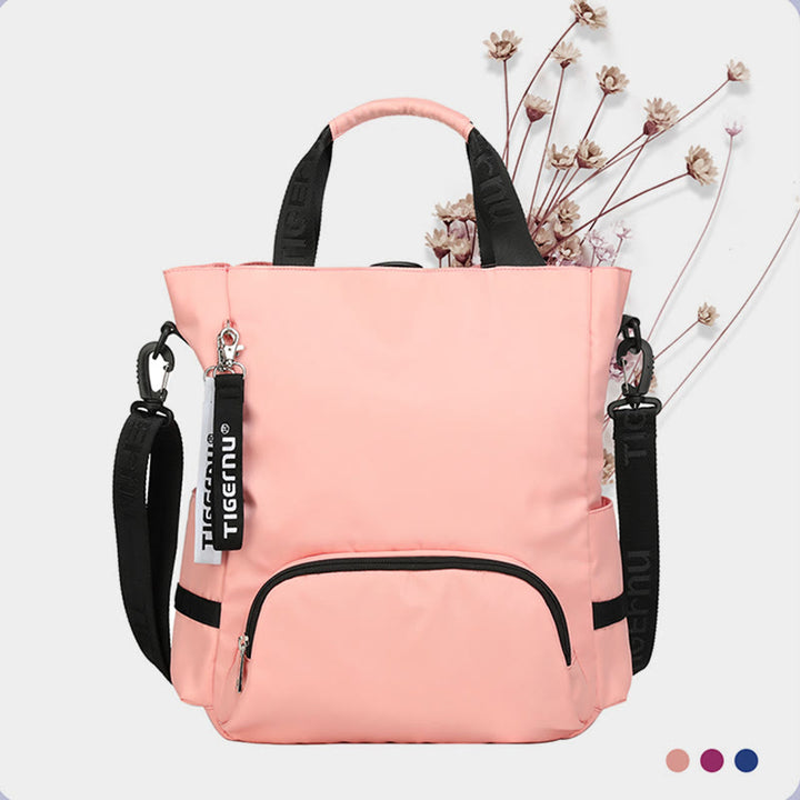 Leichte Umhängetasche, umwandelbarer Rucksack, lässige Handtasche, Büchertasche