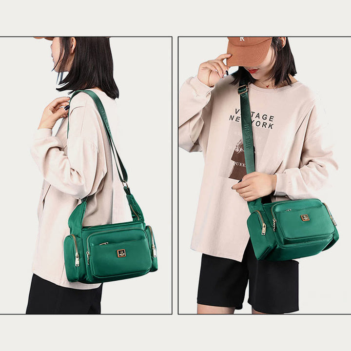 Umhängetasche aus Nylon für Damen, für das tägliche Outfit, mehrere Taschen, Geldbörse