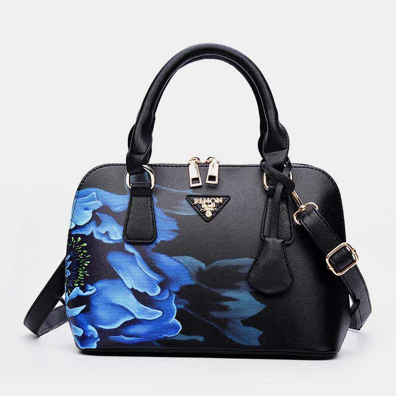 Damen Umhängetasche mit Blumenmuster, Umhängetasche, Schultertasche