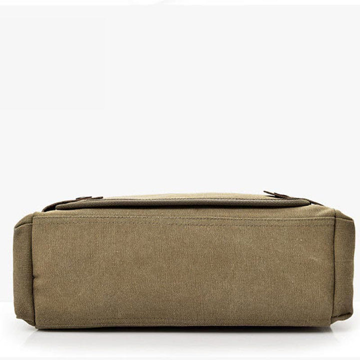 Messenger Bag für Herren, lässige Umhängetasche aus Canvas mit mehreren Taschen